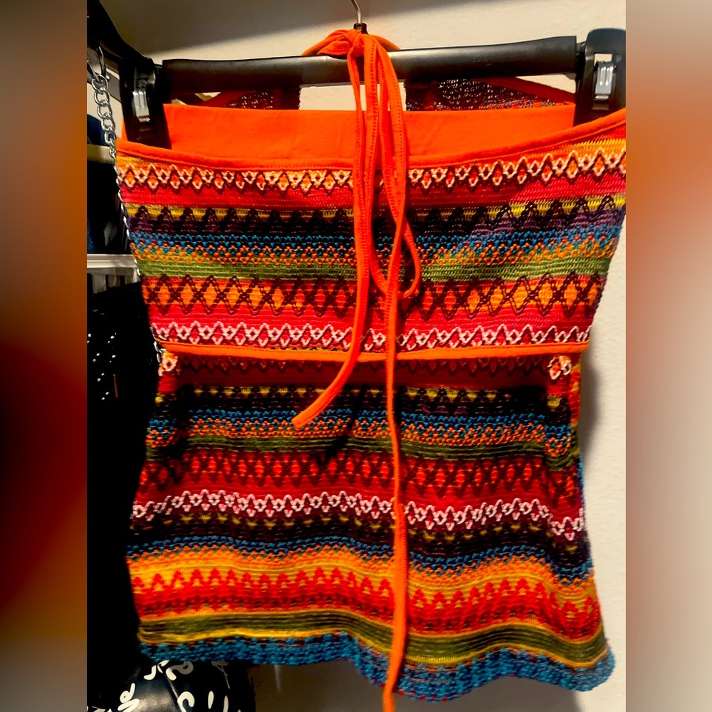 Colorful Mini skirt and a half top set. - Picture 3 of 5